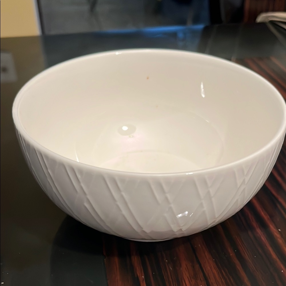 Elegant White Ceramic Bowl Set of 5